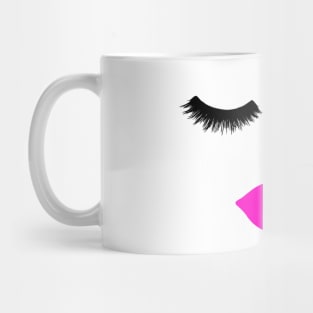 Lips and Lashes Pink Mug